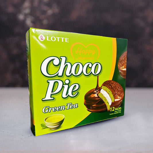 Lotte Choco Pie Green Tea 12 Pack (336g)