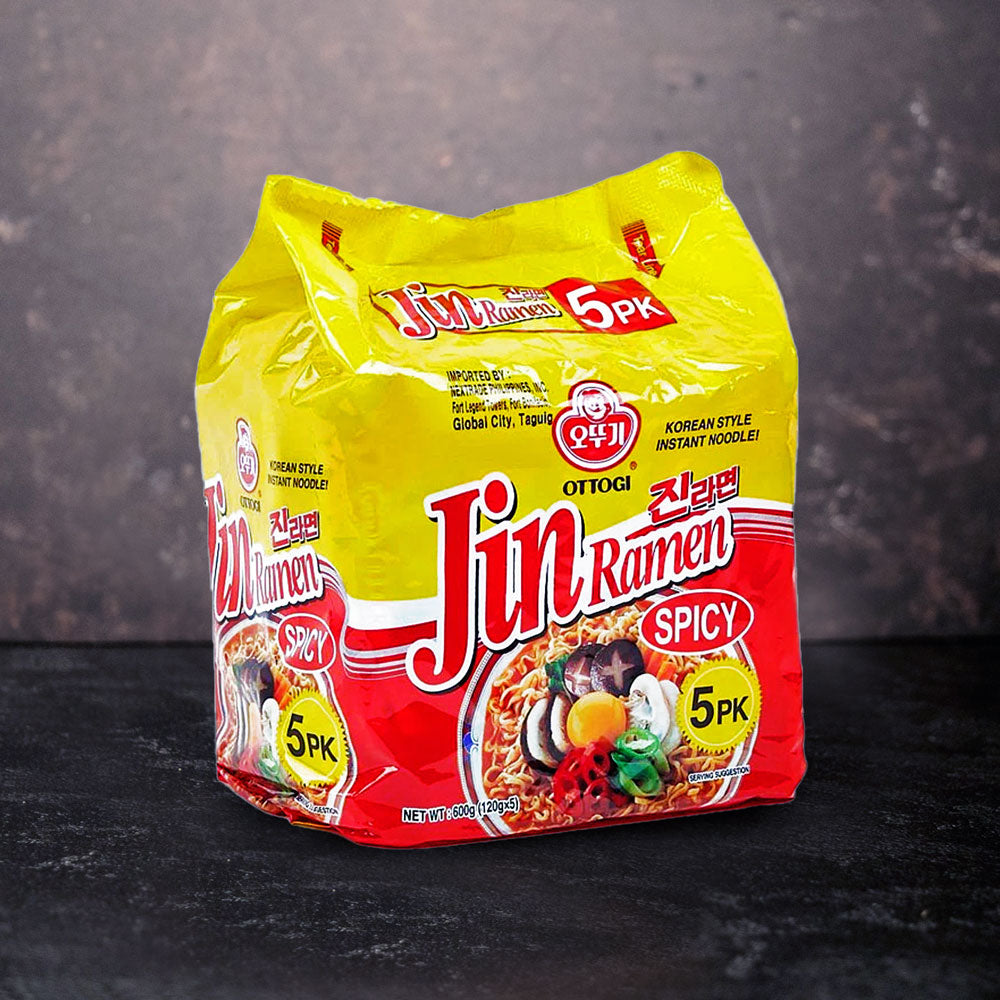 Ottogi Jin Ramen Spicy 5 Pack 600g