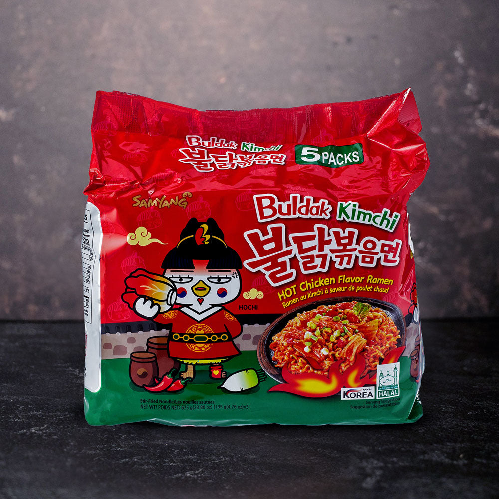 Samyang Buldak Kimchi Hot Chicken Flavor Ramen 5 Pack 675g