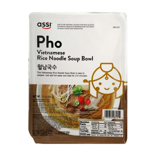 Assi Brand Pho Vietnamese Rice Noodle Soup Bowl 99g