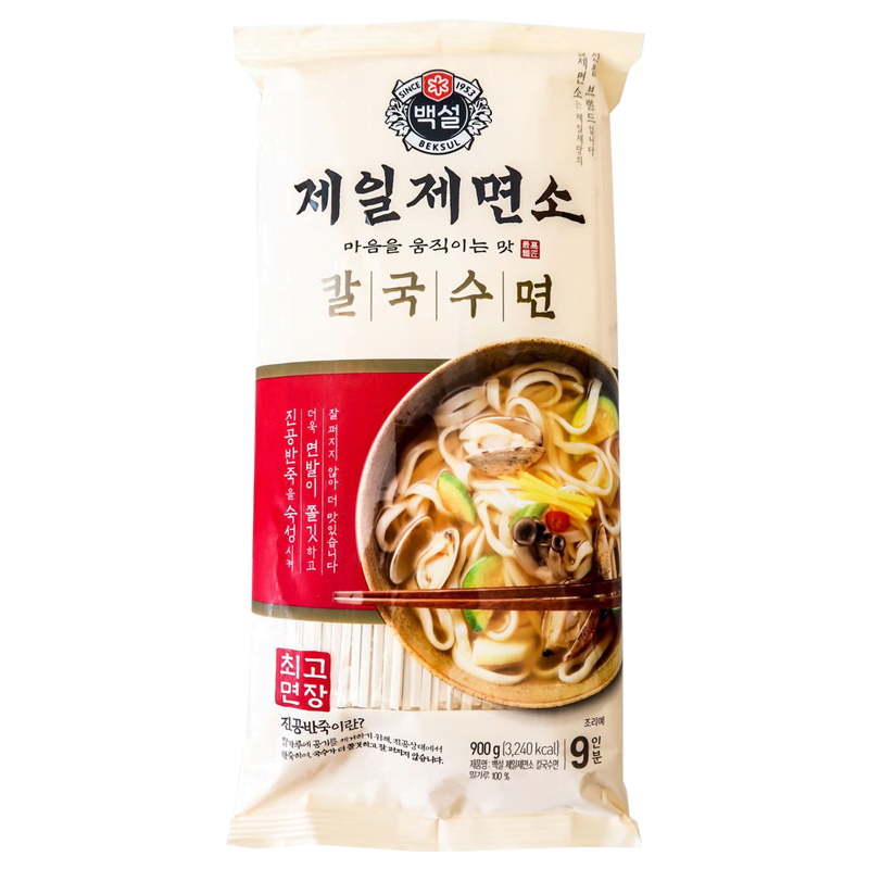 CJ Beksul Knife Cut Wheat Noodles (KalGukSu) 900g