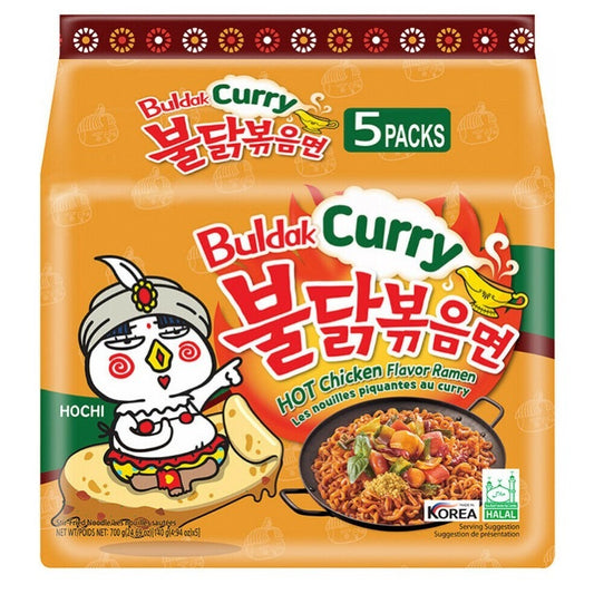 Samyang Buldak Curry Hot Chicken Flavour Ramen 5 Pack 700g