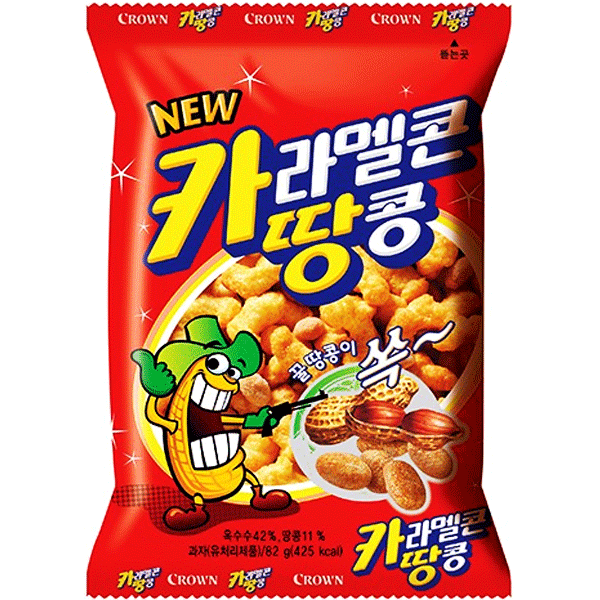 Crown Caramel Corn And Peanuts 72g