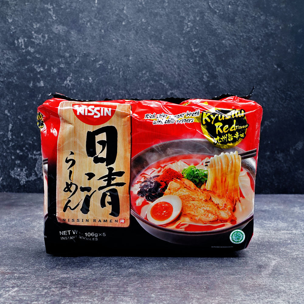 Nissin Ramen Kyushu Red (Spicy Roasted Garlic) 5 Pack 530g
