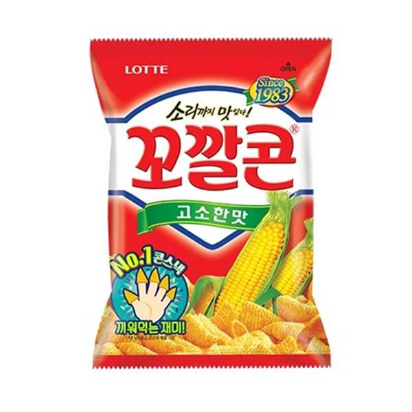 Lotte Ggo Ghal Popping Corn Chips Original 72g