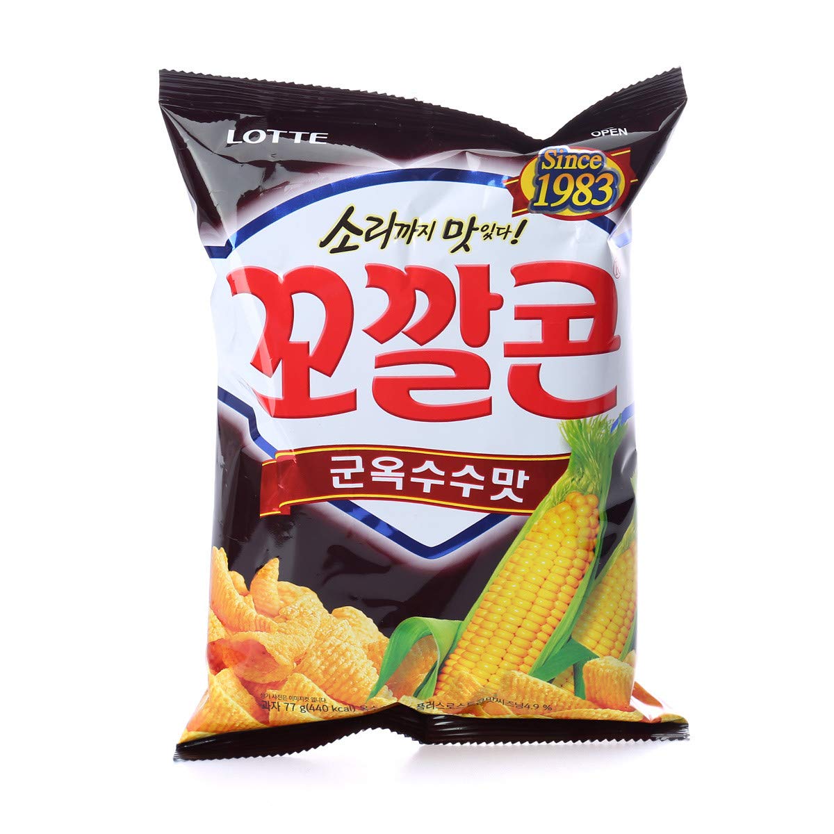 Lotte Ggo Ghal Popping Corn Chips Grilled Corn Flavour 72g