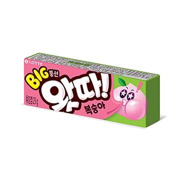 Lotte Watta Peach Big Bubble Gum 23g