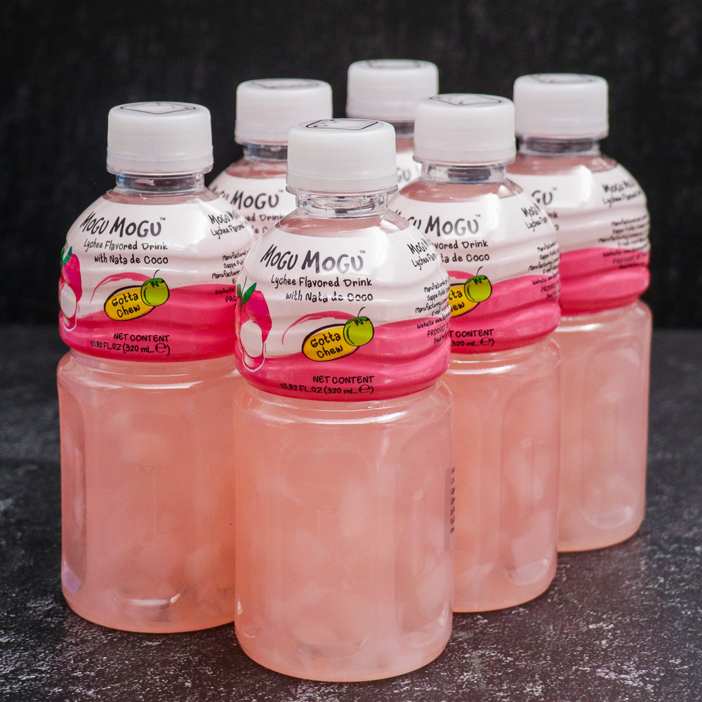 Sappé Mogu Mogu Lychee Drink With Nata De Coco (320mlx6) - Che Gourmet