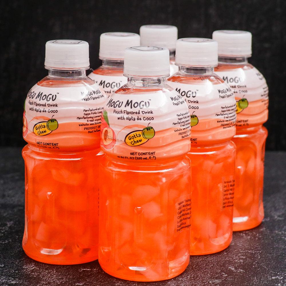 Sappé Mogu Mogu Peach Drink With Nata De Coco (320mlx6)