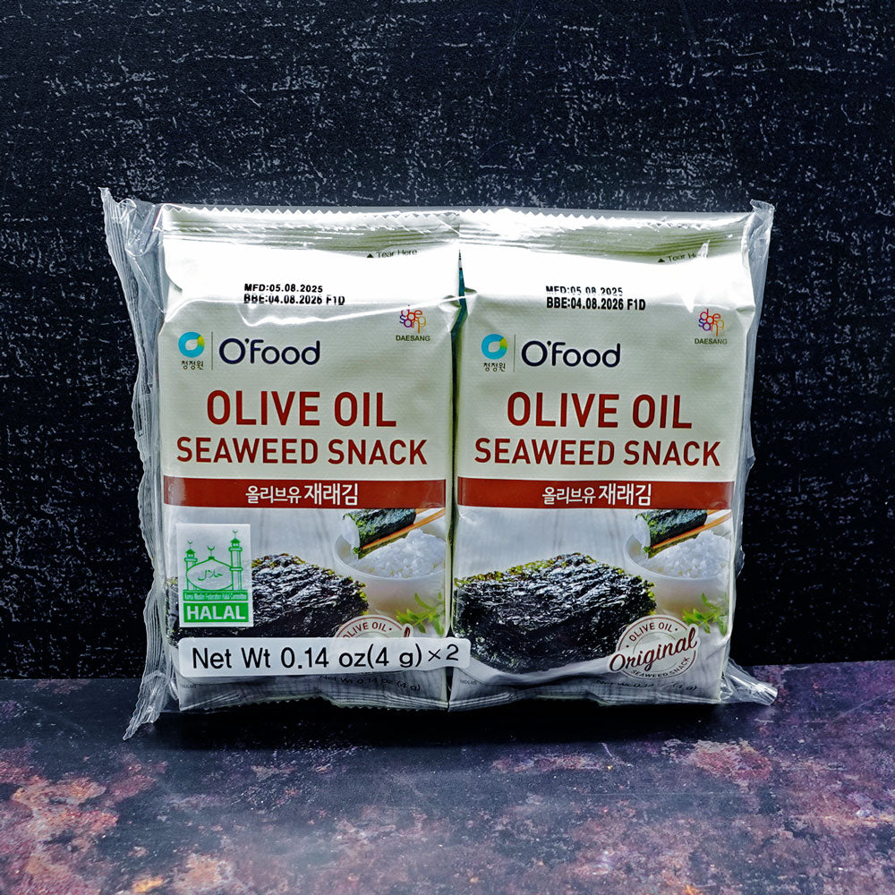 CJW Olive Oil Seaweed Snack 4g x 2 Pack