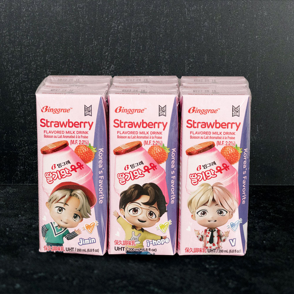 Binggrae BTS Strawberry Milk 6 Pack