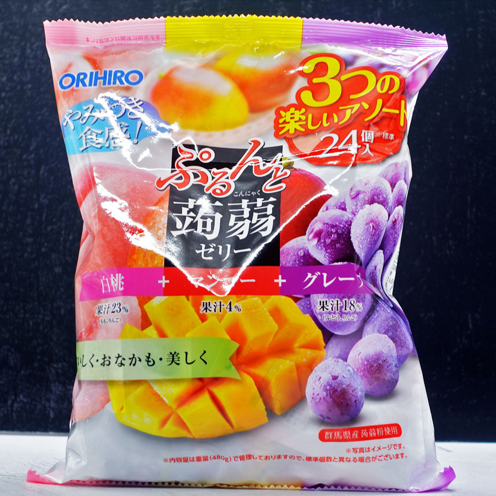 (Orihiro) Purunto Konnyaku Jelly 480g – Mango, Peach & Grape - Che Gourmet
