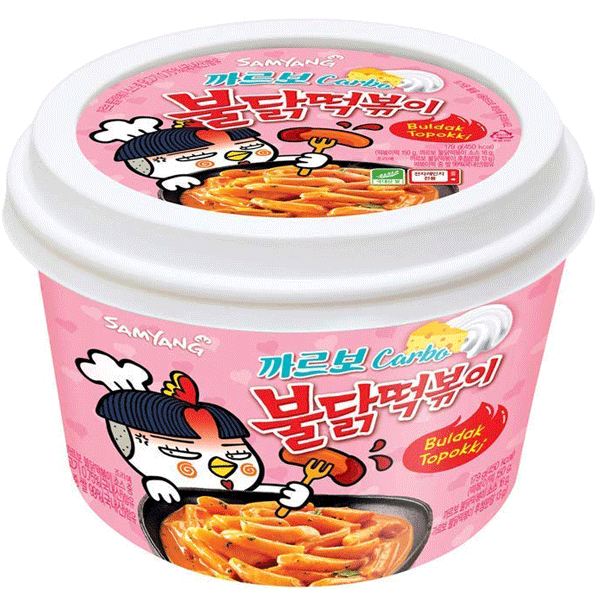 Samyang Buldak Carbonara Hot Chicken Flavour Topokki 185g