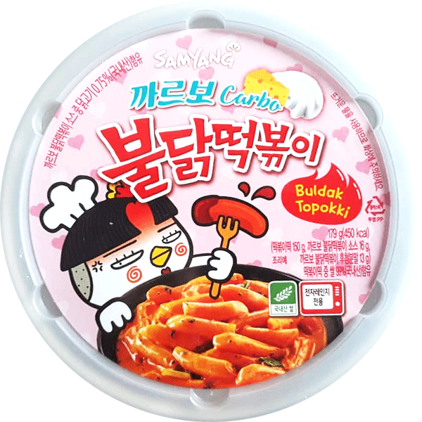 Samyang Buldak Carbonara Hot Chicken Flavour Topokki 185g