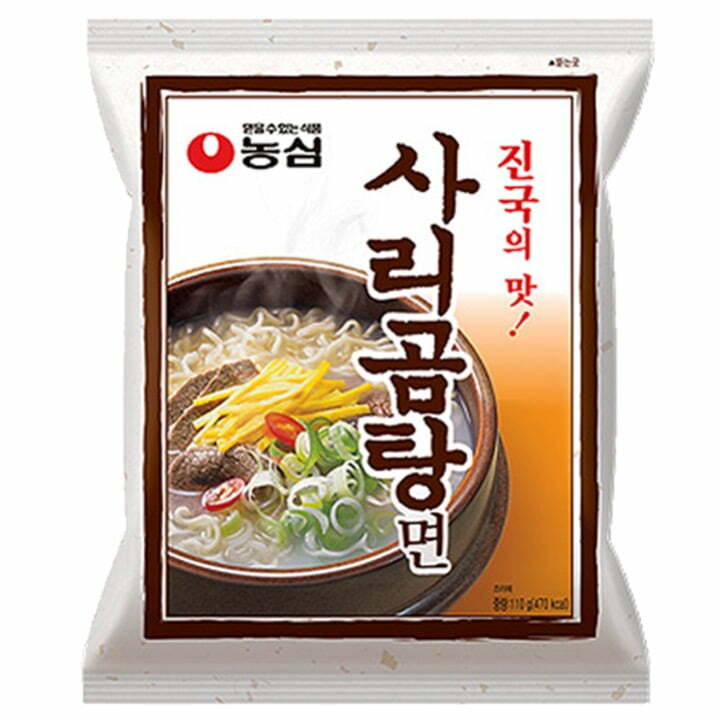 Nongshim Sarigomtang Slow Cooked Mild Beef Noodle Soup Single Packet 110g