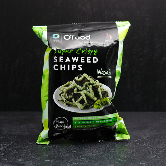 O'food Super Crispy Seaweed Chips Wasabi Flavour 35g