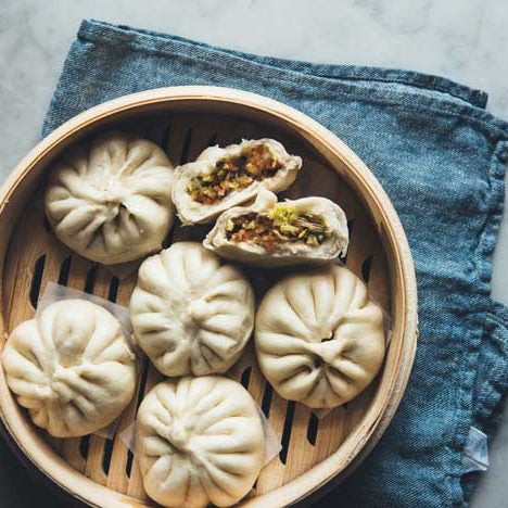 Spring Onion & Pork Bun Baozi - Che Gourmet