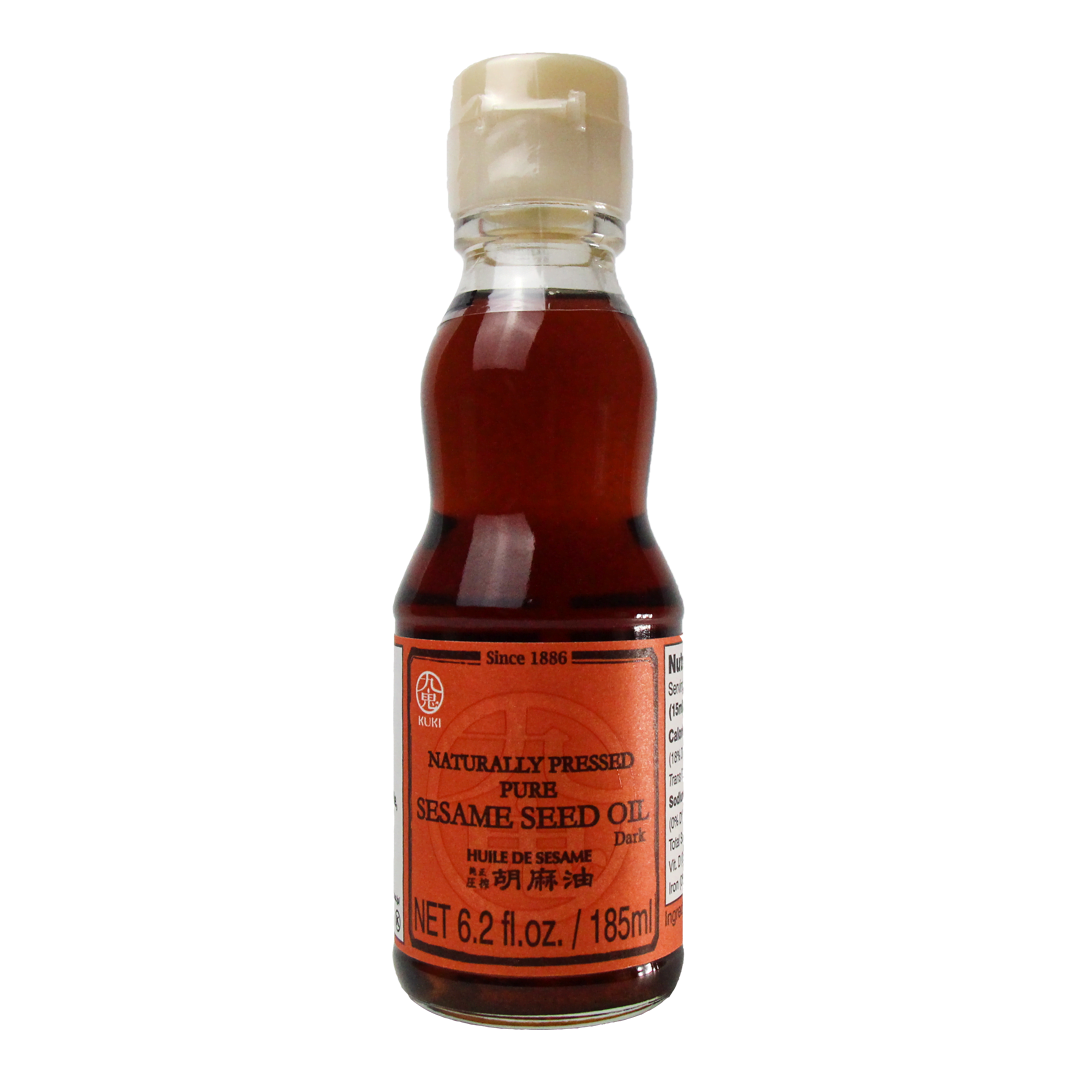 Kuki Naturally Pressed Pure Sesame Seed Oil Dark 185ml
