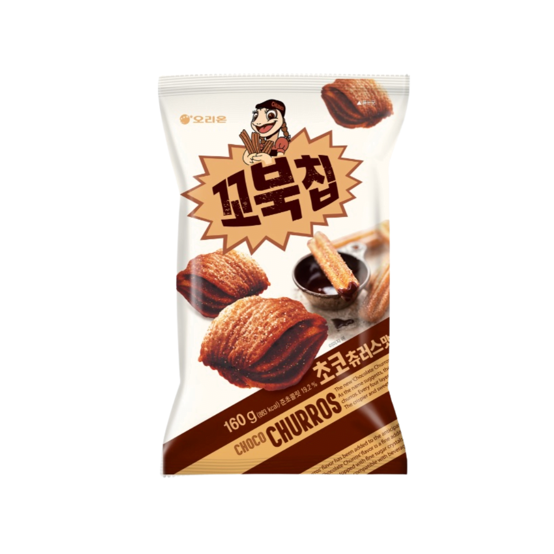 Orion Turtle Chips Choco Churros Flavour 80g