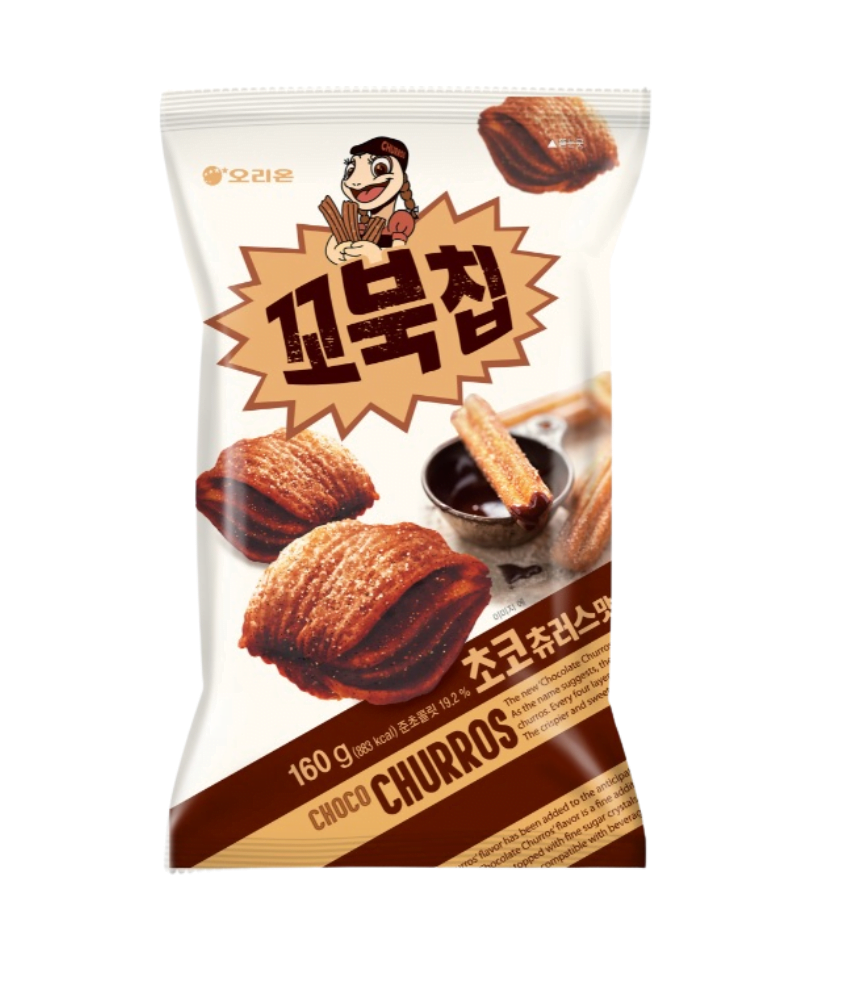 Orion Turtle Chips Choco Churros Flavour 80g