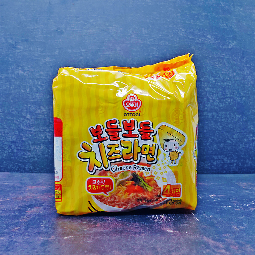 Ottogi -Bodeul Bodeul- Cheese Ramen 4 Pack (144g X4)