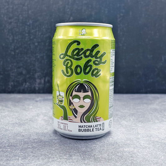Green can of Lady Boba Matcha Latte Bubble Tea, 315ml