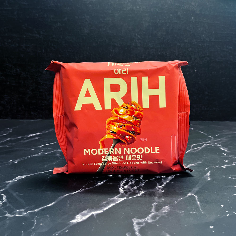 ARIH Modern Noodle Extra Spicy Stir Fried Noodle with Seaweed 130g Single Packet