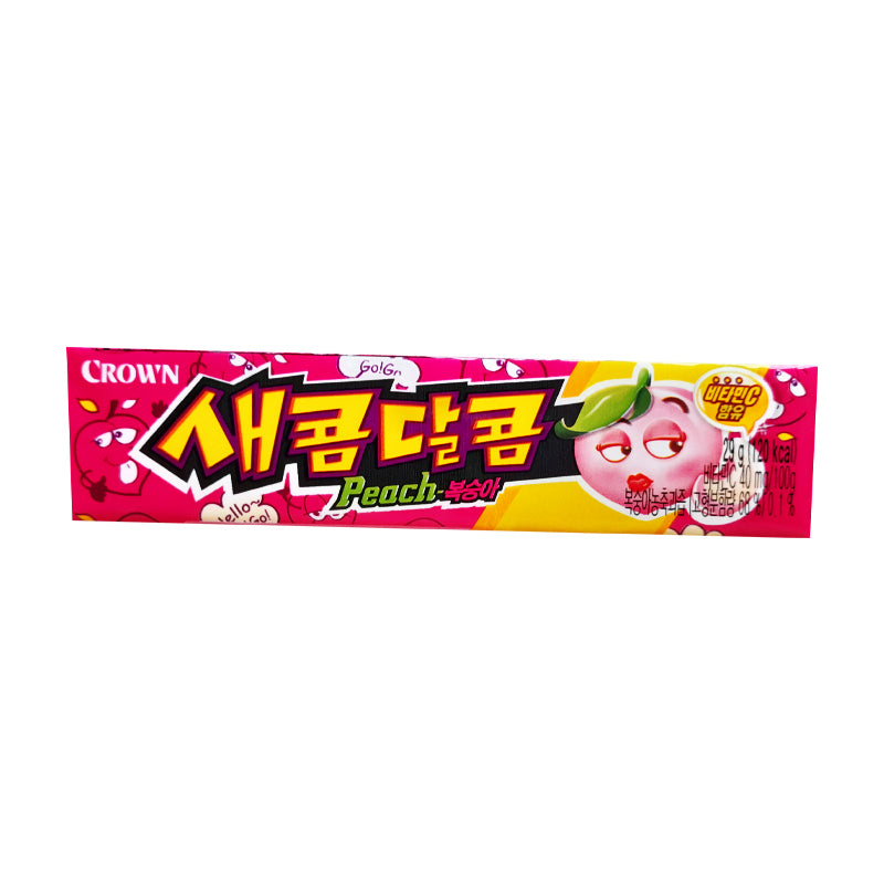 Crown Chewsome Peach Chew Candy 29g - Che Gourmet