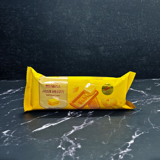 Yellow pack of Measty Sable Butter Cookies, 80g