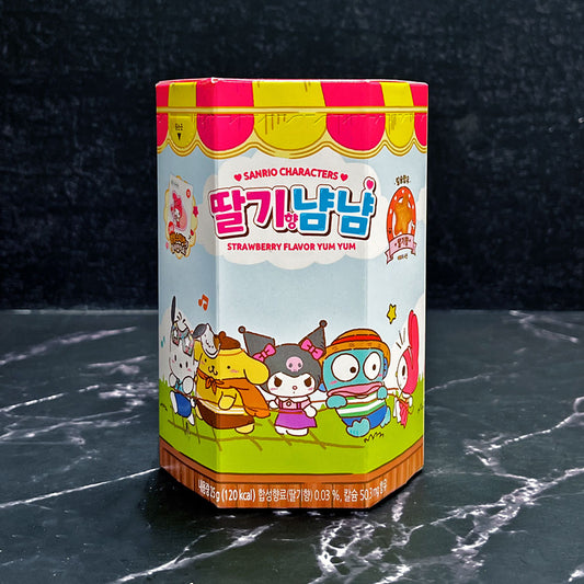 Hexagonal tub of Measty Sanrio Characters Strawberry Yam Yam, 25g