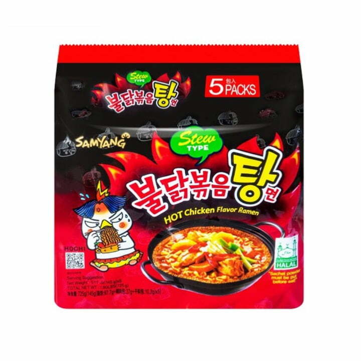 (Samyang) Buldak Stew Type Hot Chicken Flavour Ramen 5 Pack 725g - Che Gourmet