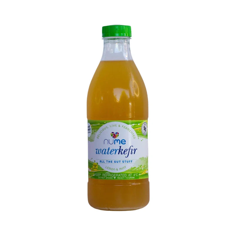 Lemon & Mint Water Kefir 1L fermented water kefir from The Digestive Collective
