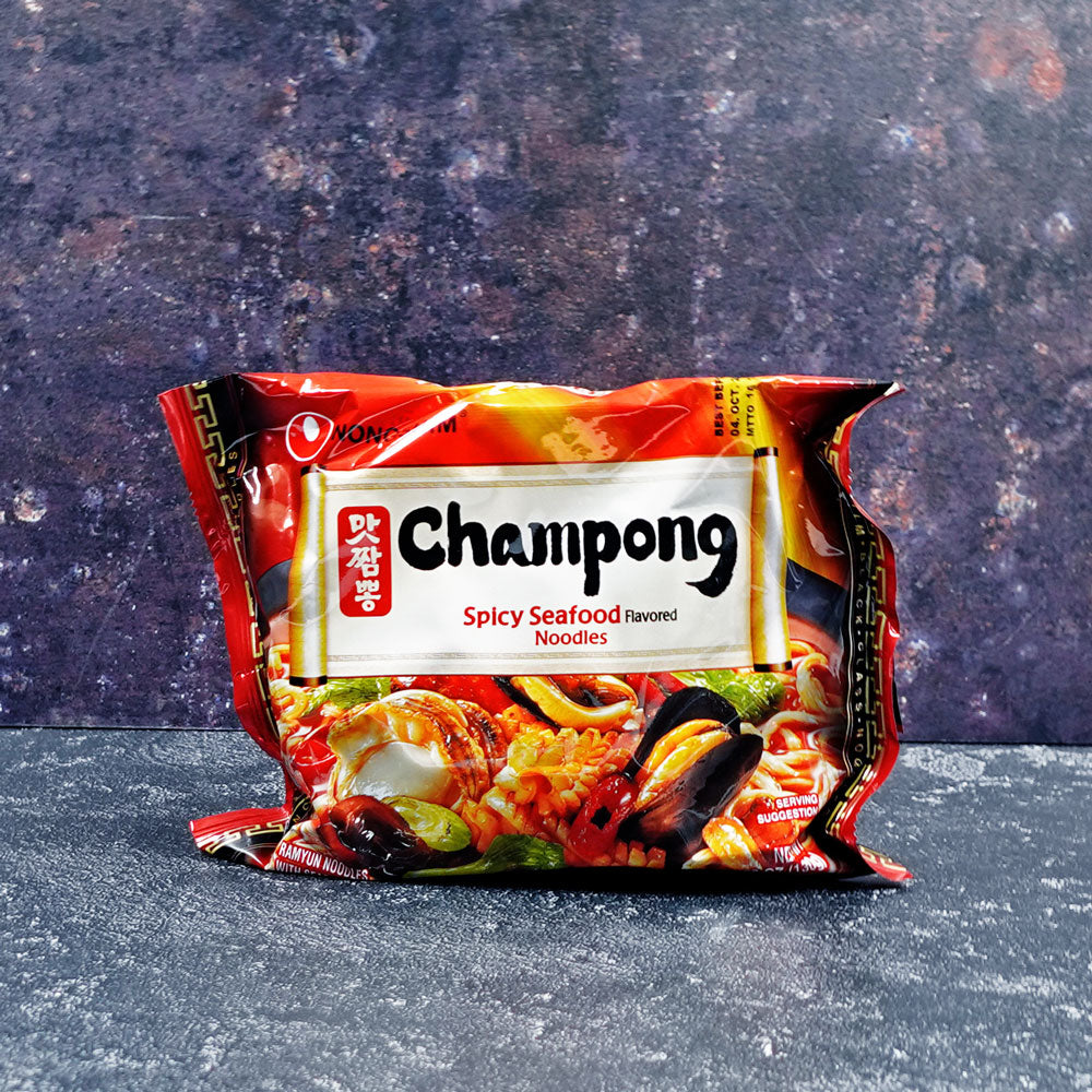 Nongshim Champong Spicy Seafood Noodle Soup Single Packet 130g - Che Gourmet