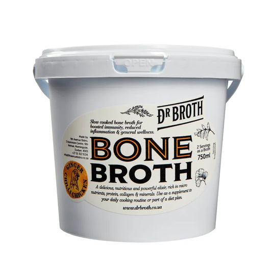 Broth (Bone & Vegan) - Bone Broth Ginger Chilli Chicken 750ml bone broth from The Digestive Collective