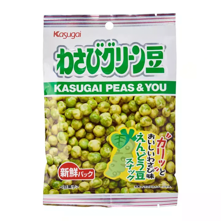 Kasugai Wasabi Green Mame, Roasted Hot Green Peas 67g