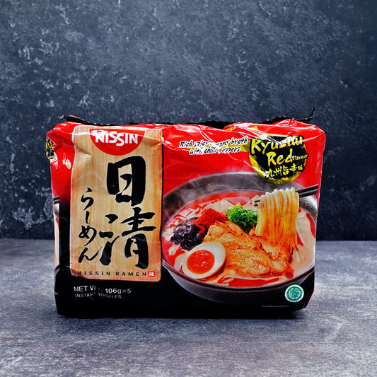 Nissin Ramen Kyushu Red (Spicy Roasted Garlic) 5 Pack 530g