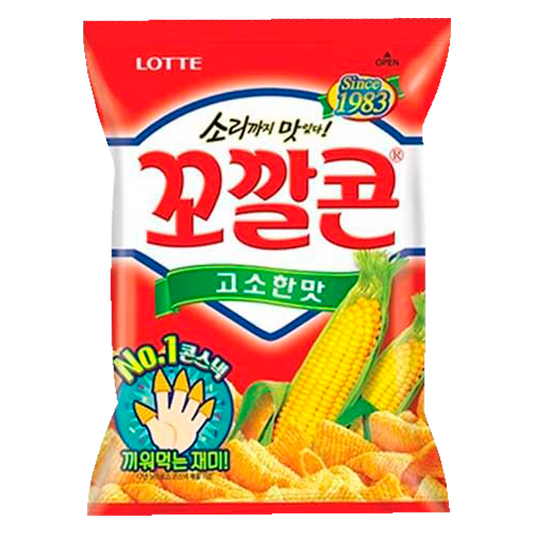 Popping Corn Chips Spicy Chicken (Ggo Ghal) 72g (Lotte)