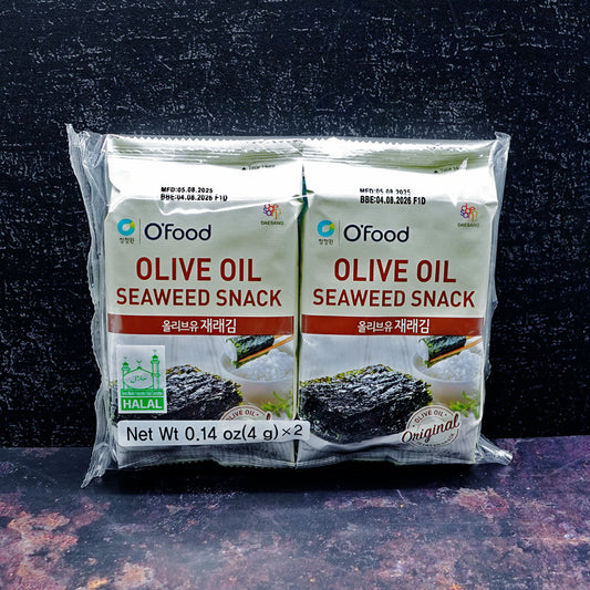 CJW Olive Oil Seaweed Snack 4g x 2 Pack
