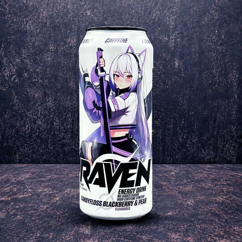 (Slayer) Energy Drink Raven Candyfloss Blackberry & Pear 500ml - Che Gourmet