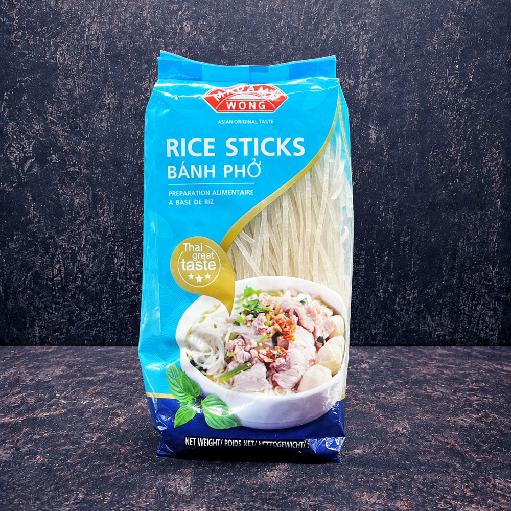 (Mademe Wong) Banh Pho Rice Stick Noodles 3mm 375g - Che Gourmet