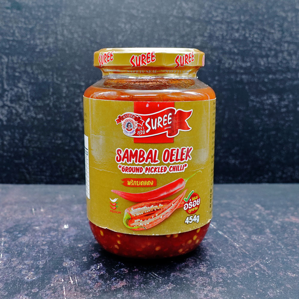 Suree Brand Sambal Oelek Ground Pickled Chili Medium Hot 454g - Che Gourmet