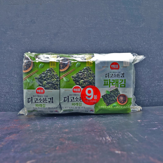 Sajo Haepyo Green Seaweed Seasoned Laver 9 pack (5g X9)