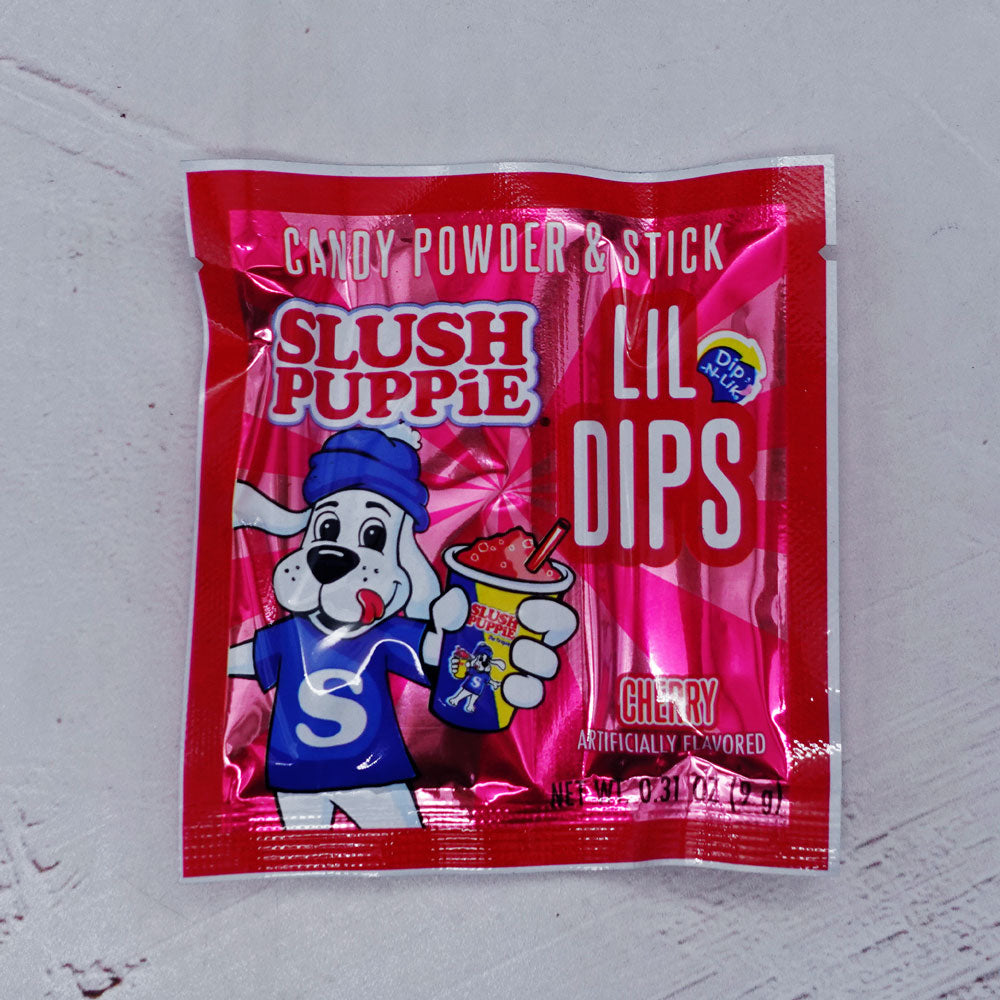(Slush Puppie) Lil Dips Candy Powder & Stick Cherry Flavour 9g - Che Gourmet