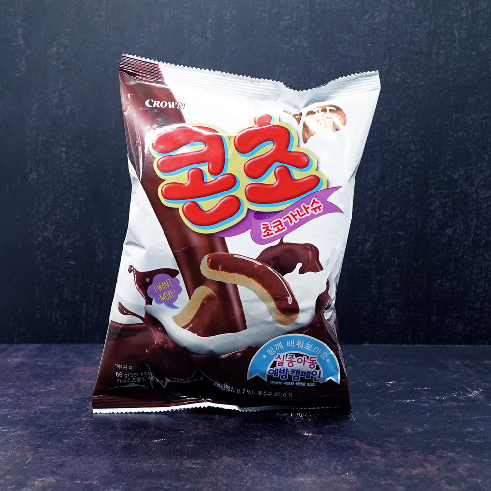 Crown Corn Cho (Hazelnut Covered Corn Snack) 66g - Che Gourmet