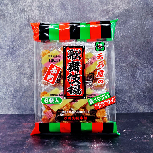 Amanoya Puchi Kabuki Age (Petit Rice Crackers) 6 Pack 180g