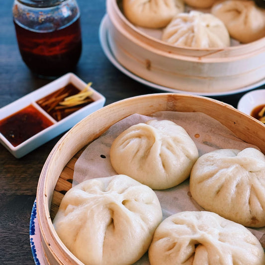 Mushroom Sweetcorn Chicken Bun (No Pork) Baozi