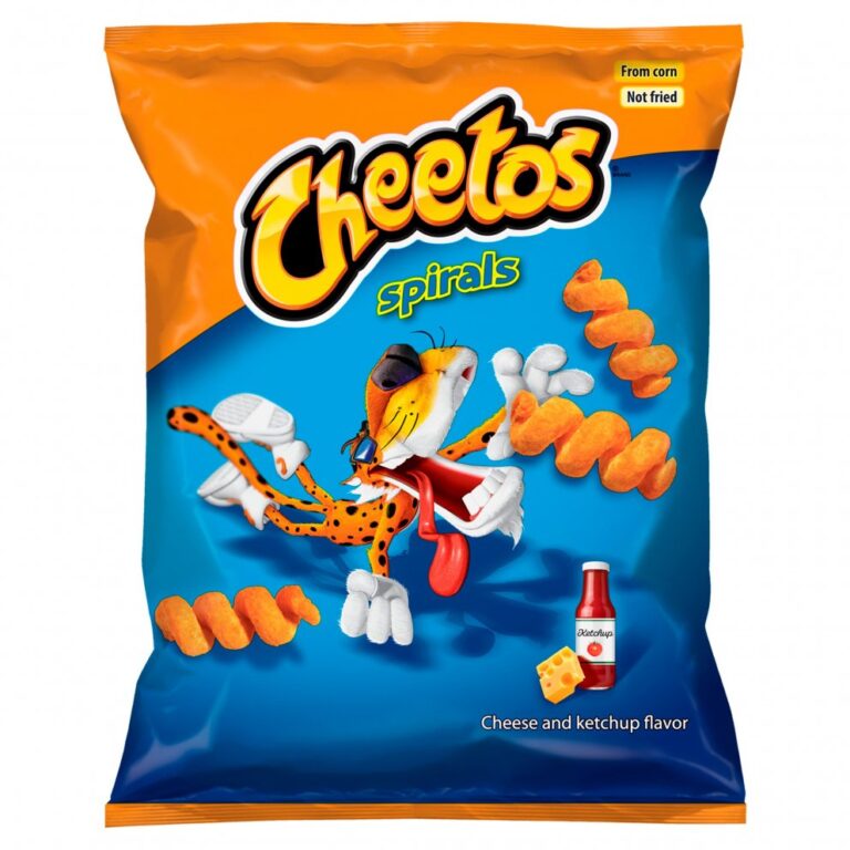 Cheetos Spirals Cheese & Ketchup Flavoured Chips Big Bag 85g - Che Gourmet