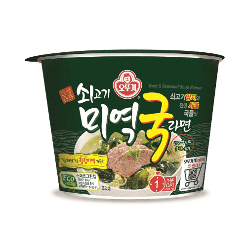 Beef & Seaweed Soup Ramen Big Bowl 100g (ottogi) - Che Gourmet