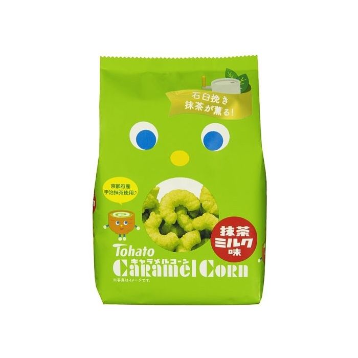 Tohato Caramel Corn Matcha 77g - Che Gourmet